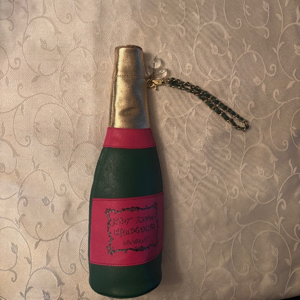 Betsey Johnson Champagne Bottle Purse